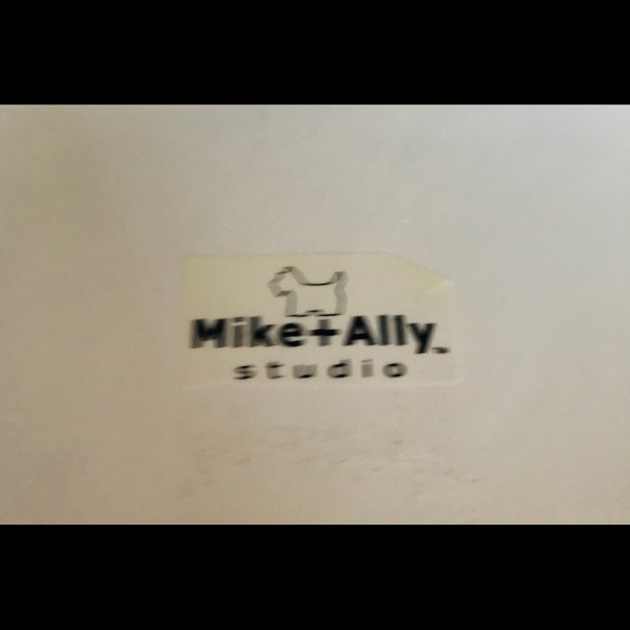 NWT Mike + Ally Ceramic Bathroom Waste Basket - Picture 2 of 3